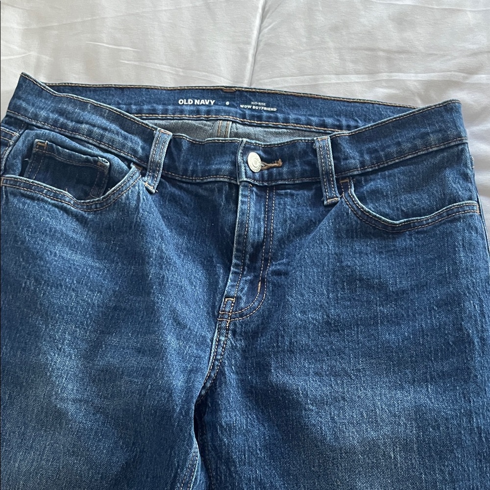 Old Navy Women's Classic Straight Leg Jeans - Dark Blue